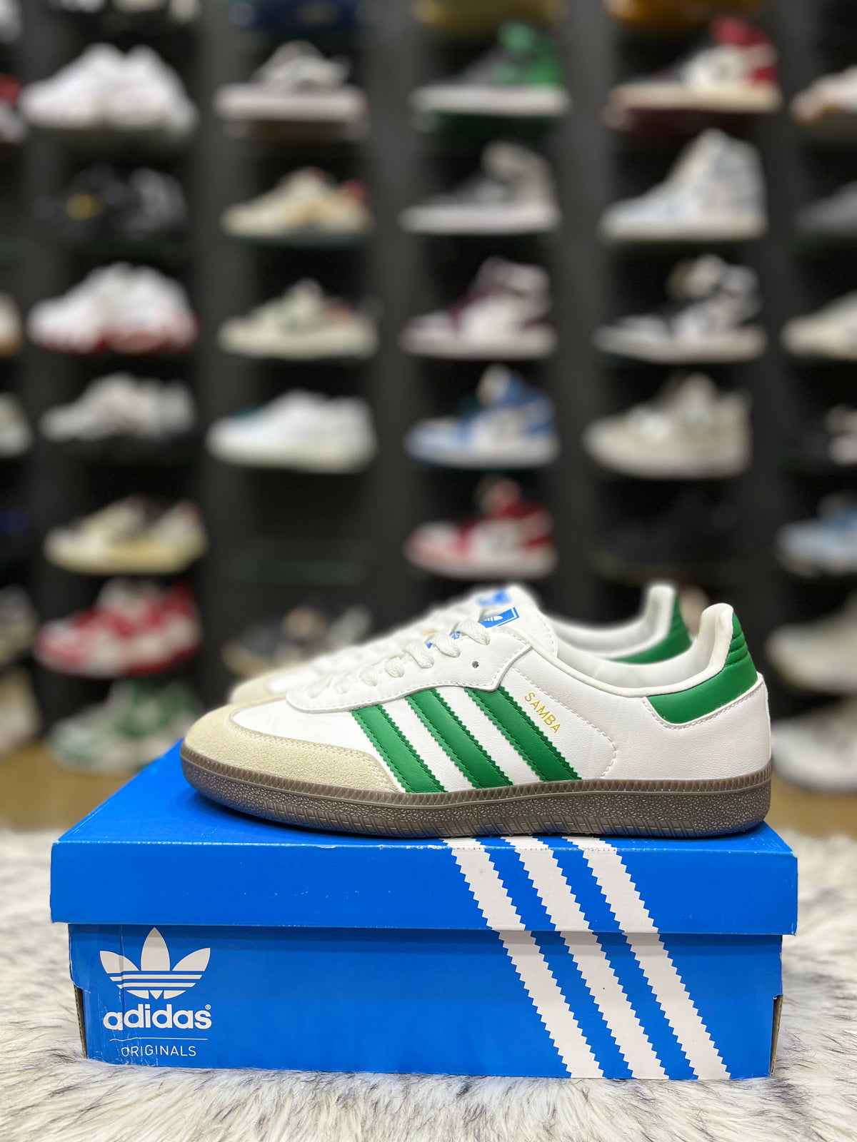 Adidas Samba White Green Gum