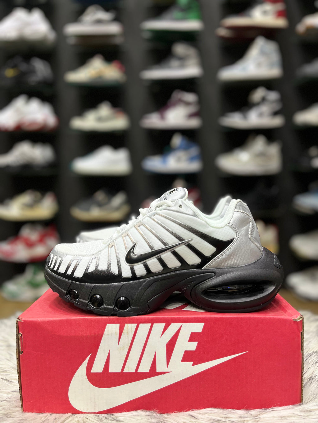 grey, black, Nike Air Max Tailwind IV sneakers