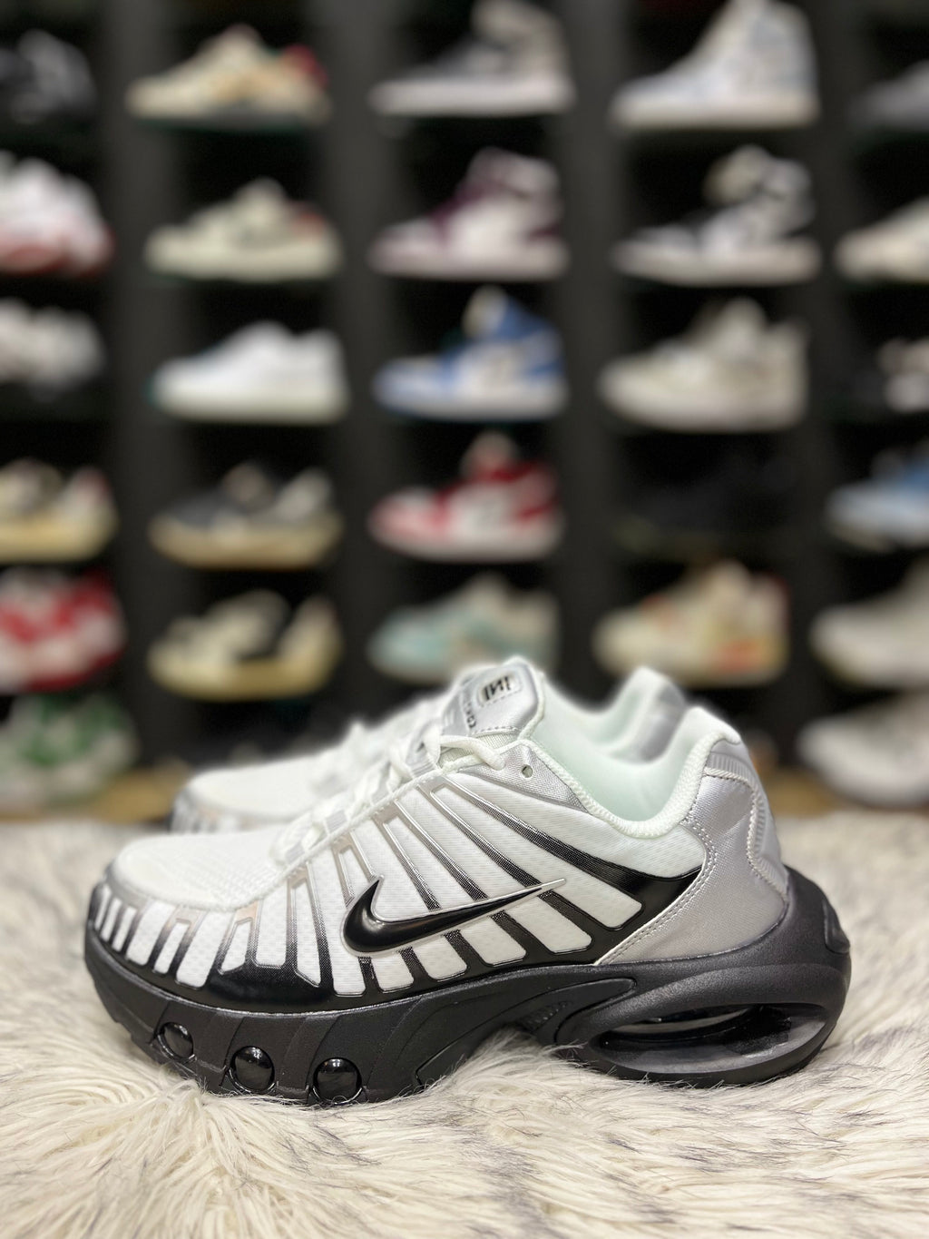 grey, black, Nike Air Max Tailwind IV sneakers