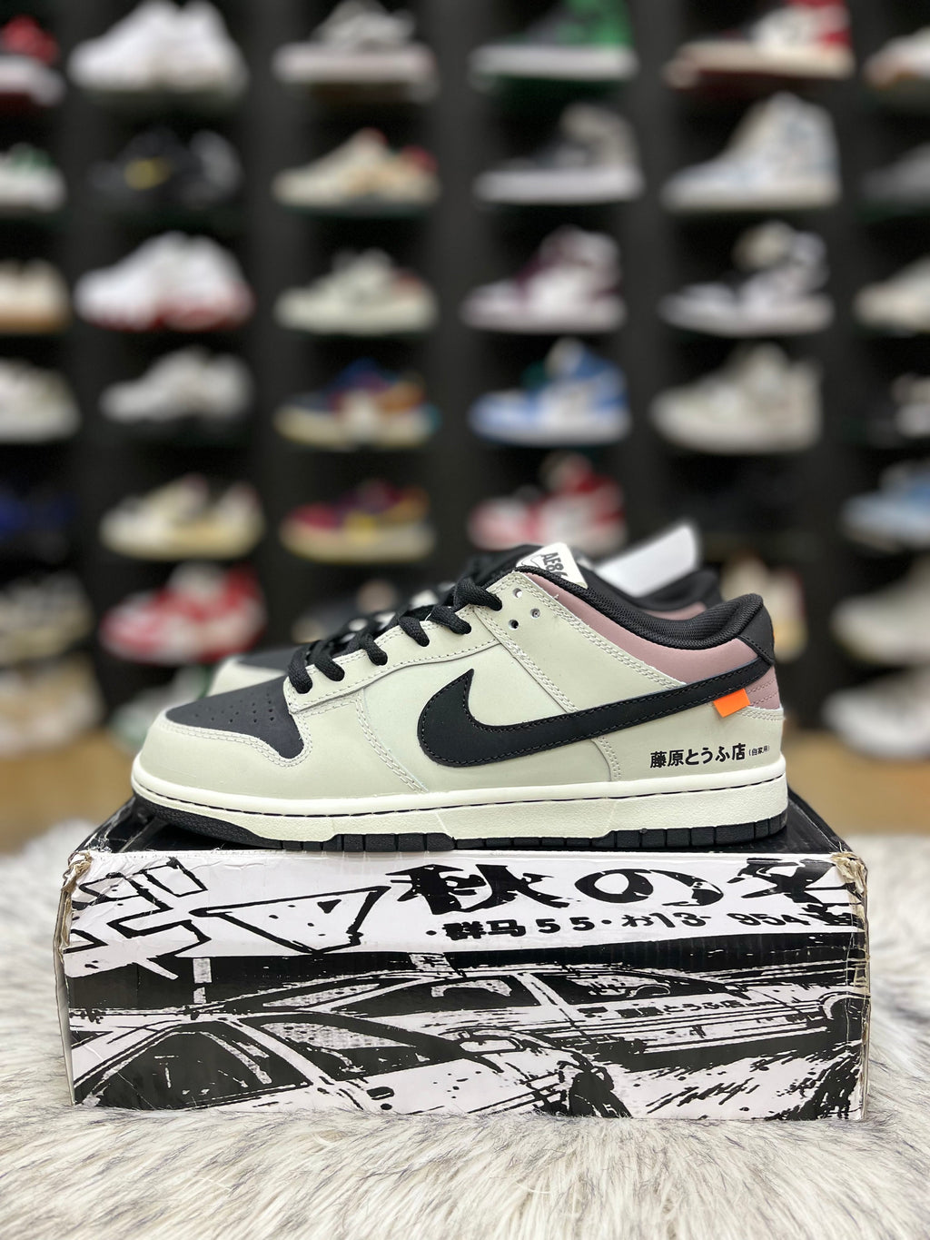 Nike Dunk Low sneaker inspired by the Toyota AE86 from Initial D,