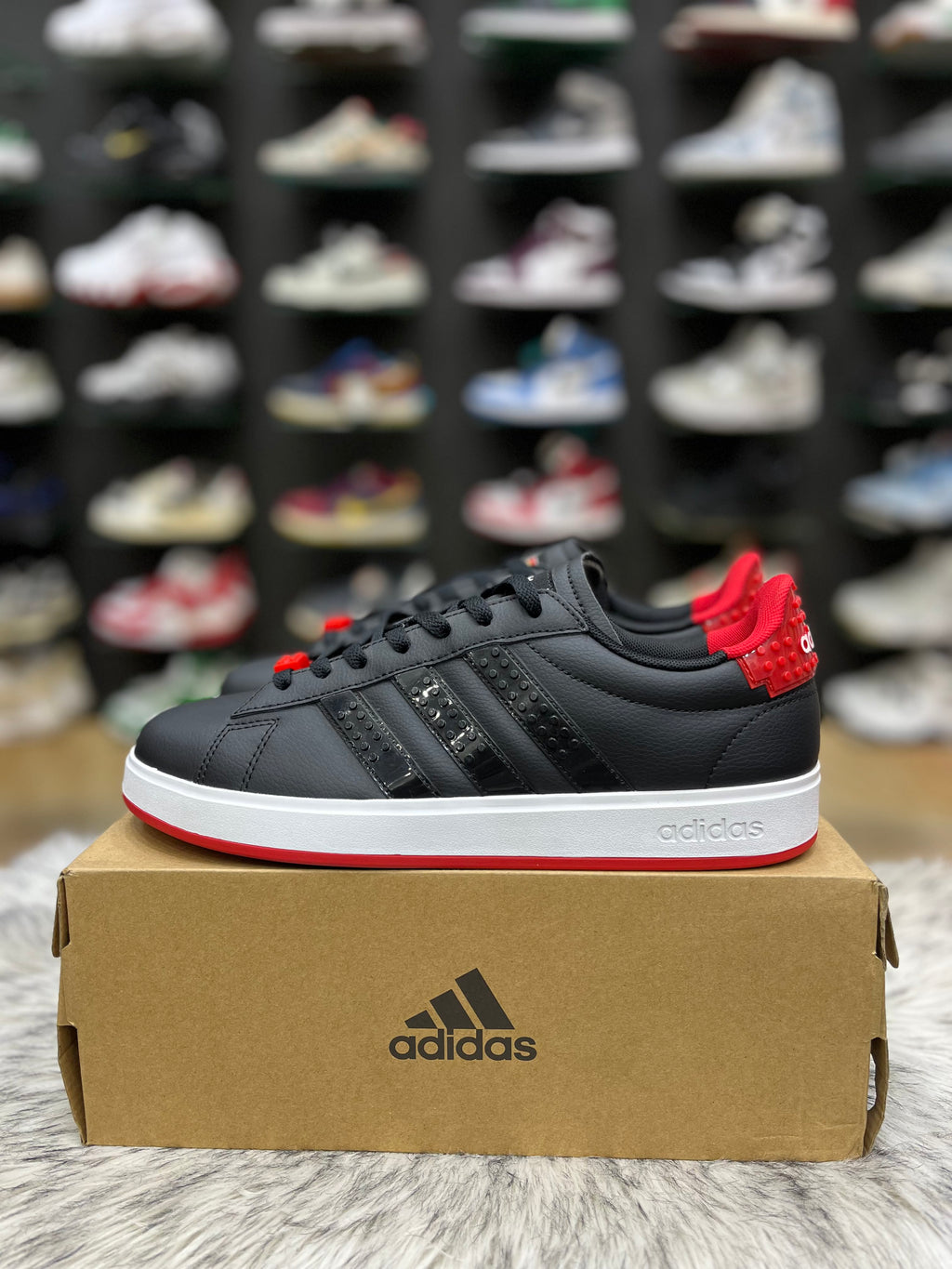 Black Adidas x Lego Grand Court sneakers