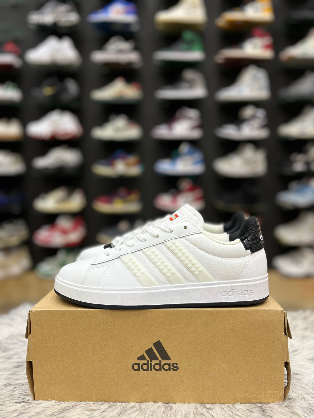 Black Adidas x Lego Grand Court sneakers