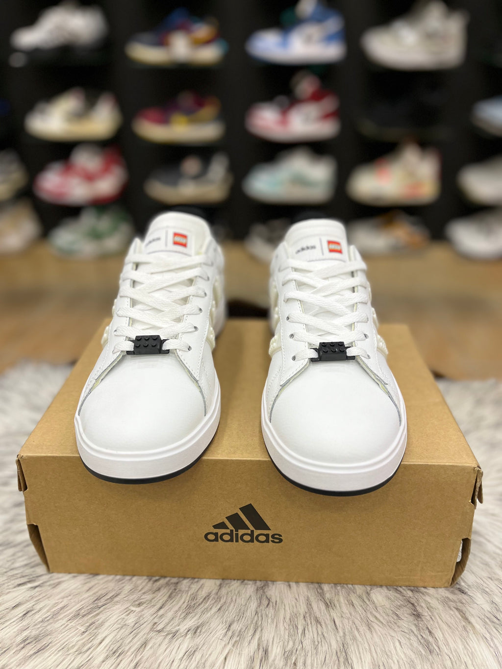 Black Adidas x Lego Grand Court sneakers