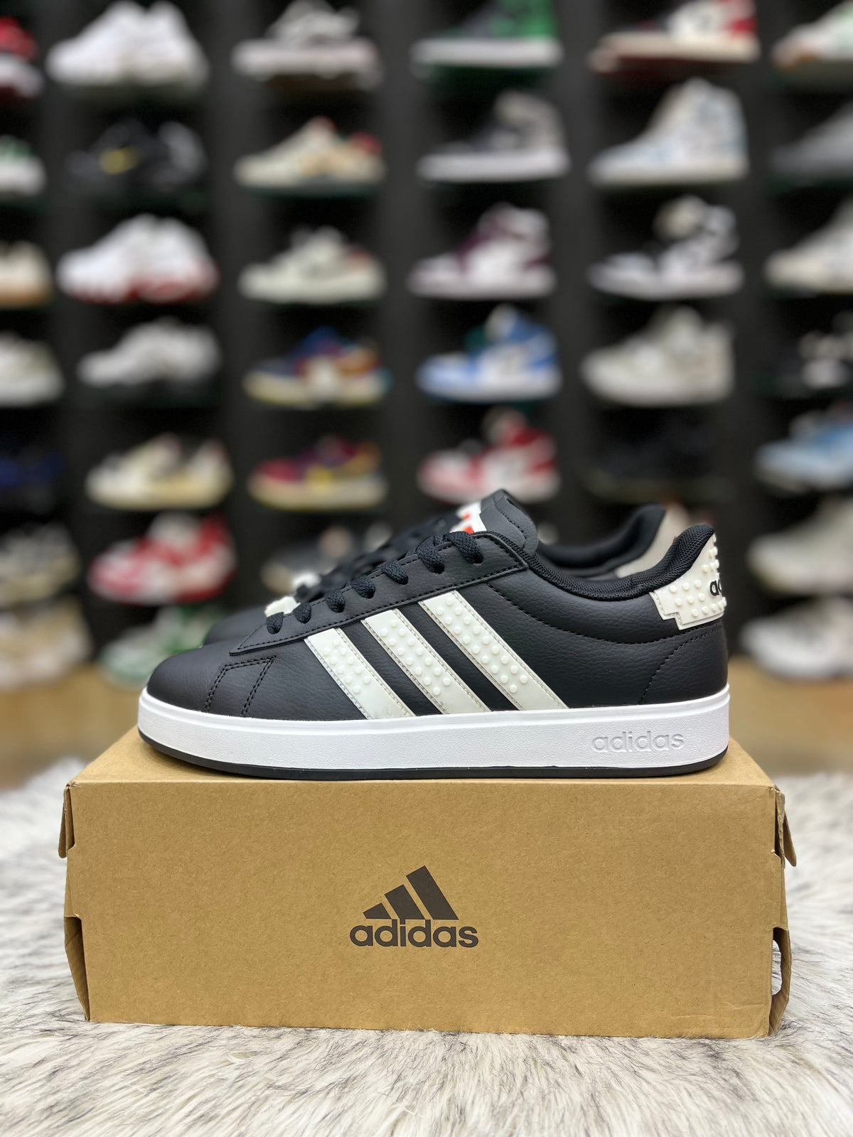 Adidas grand court sneakers-black with lego inspired