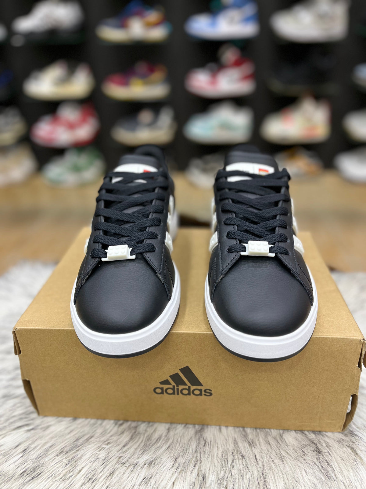 Adidas grand court sneakers-black with lego inspired