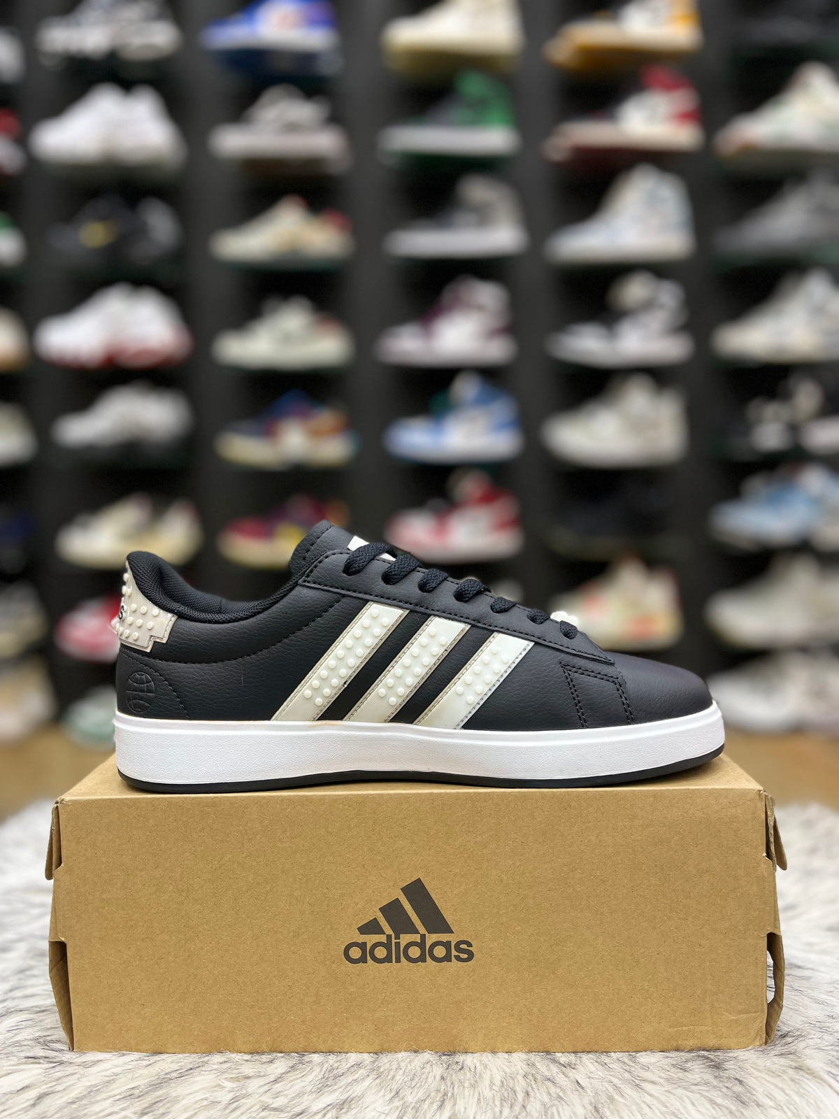 Adidas grand court sneakers-black with lego inspired